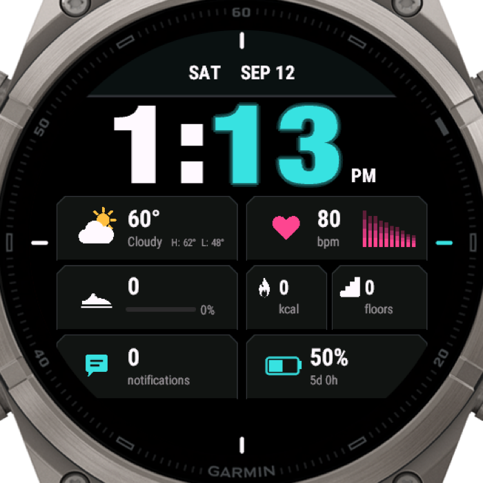 METRO actual watch face screenshot