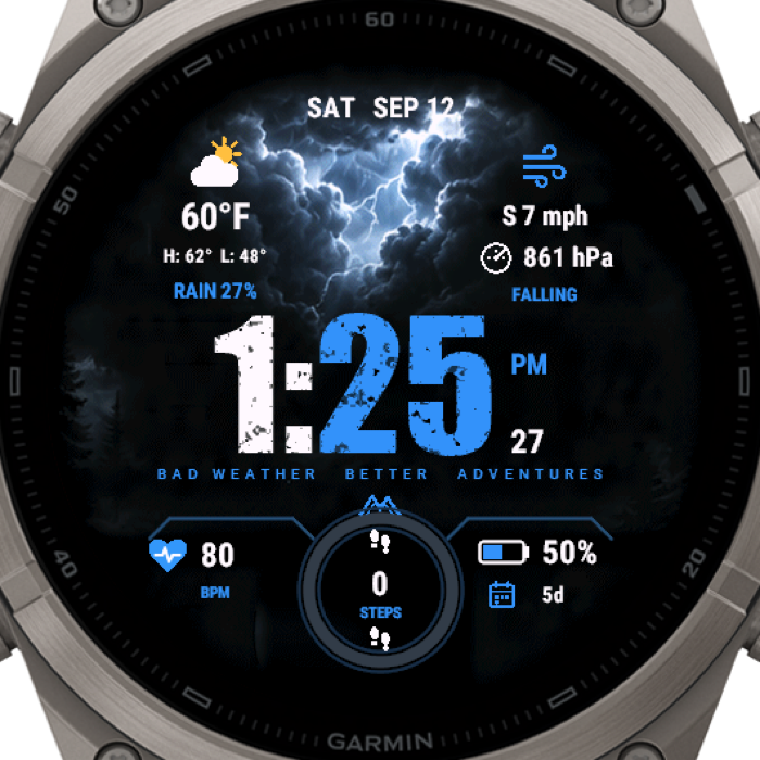 STORM actual watch face screenshot